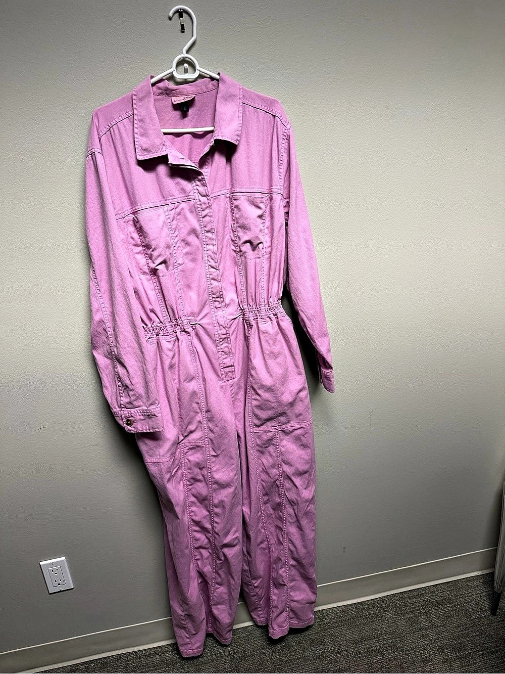 Universal Thread Long-Sleeve Utility Jumpsuit Pink Size 22